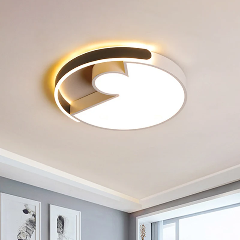 Plafond moderne à épissure arrondie en acrylique pour chambre à coucher, éclairage LED encastré de 18 "/ 22" de diamètre e...