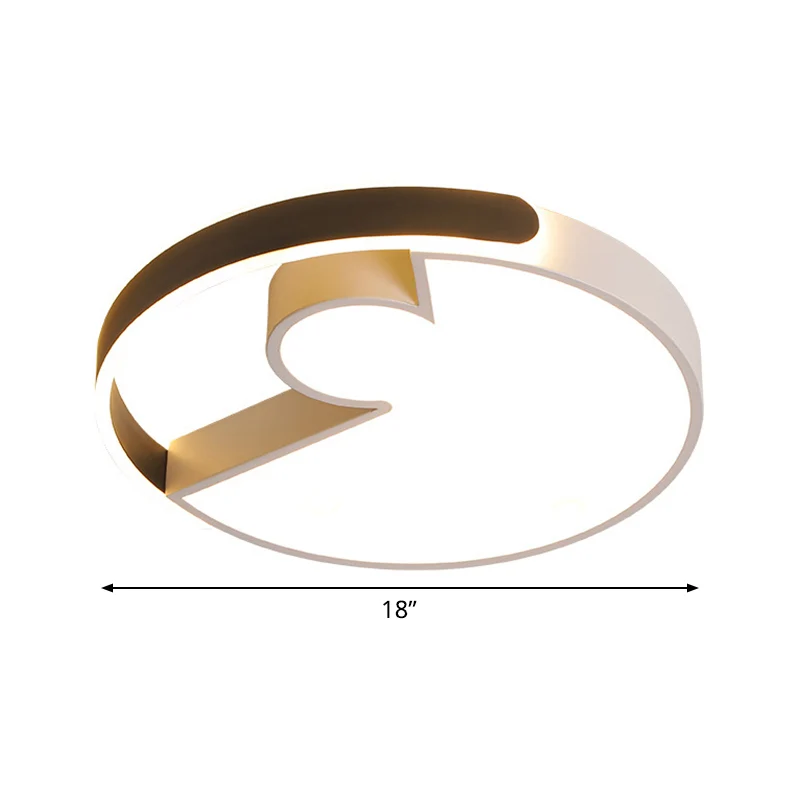 Plafond moderne à épissure arrondie en acrylique pour chambre à coucher, éclairage LED encastré de 18 "/ 22" de diamètre e...
