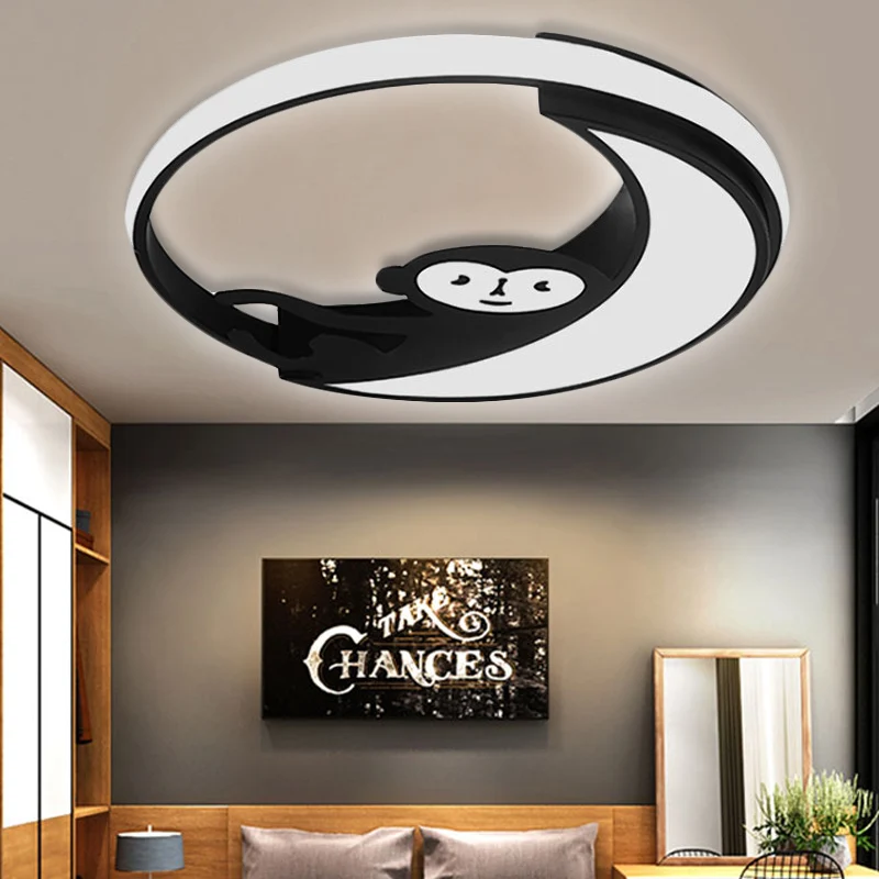 Plafonnier en acrylique avec animaux de dessin animé, luminaire de plafond encastré pour chambre à coucher Clearhalo