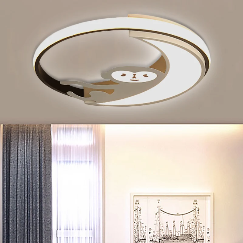 Plafonnier en acrylique avec animaux de dessin animé, luminaire de plafond encastré pour chambre à coucher Clearhalo
