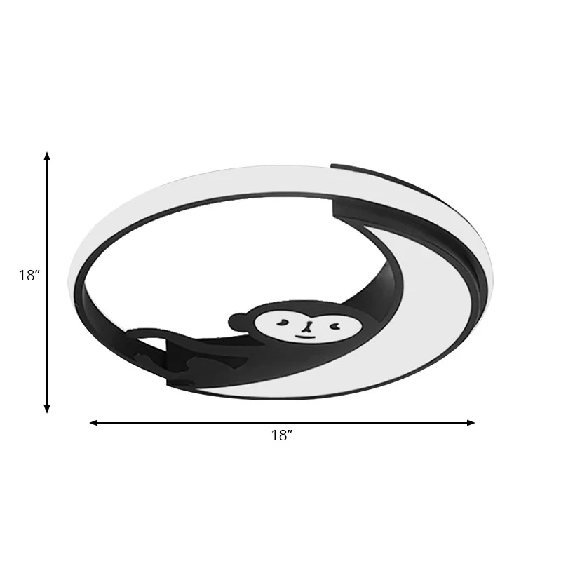 Plafonnier en acrylique avec animaux de dessin animé, luminaire de plafond encastré pour chambre à coucher Clearhalo