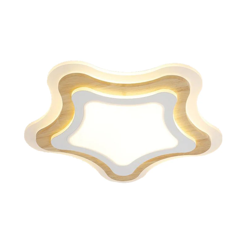 Plafonnier en acrylique à encastrer en forme d'étoile pour enfants, blanc, pour salle d'étude, salle à manger Clearhalo