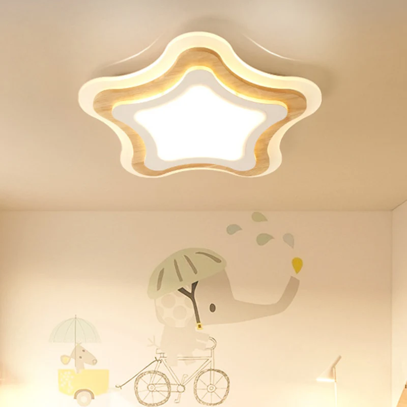 Plafonnier en acrylique à encastrer en forme d'étoile pour enfants, blanc, pour salle d'étude, salle à manger Clearhalo