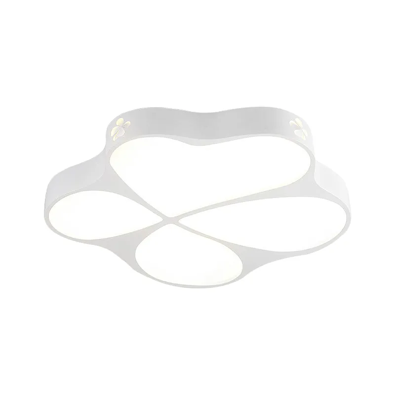 Plafonnier en acrylique à thème floral, plafonnier contemporain pour escalier, finition blanche Clearhalo