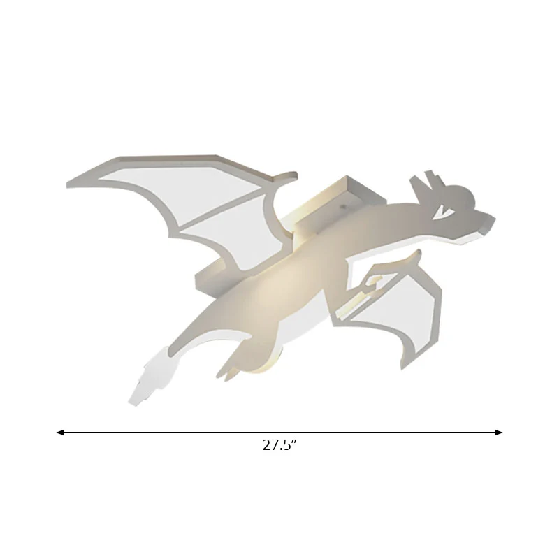 Plafonnier Charizard pour chambre de garçon, plafonnier LED en acrylique, dessin animé, blanc Clearhalo
