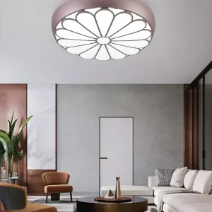 Plafonnier circulaire encastré en métal Floral, éclairage LED de Style moderne pour chambre à coucher Clearhalo