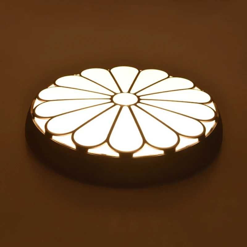 Plafonnier circulaire encastré en métal Floral, éclairage LED de Style moderne pour chambre à coucher Clearhalo