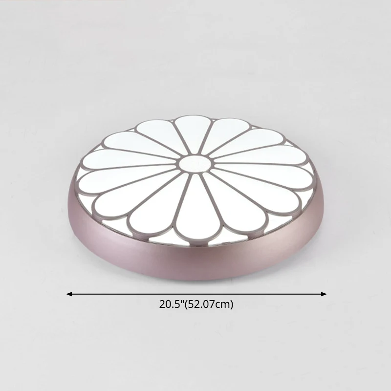 Plafonnier circulaire encastré en métal Floral, éclairage LED de Style moderne pour chambre à coucher Clearhalo