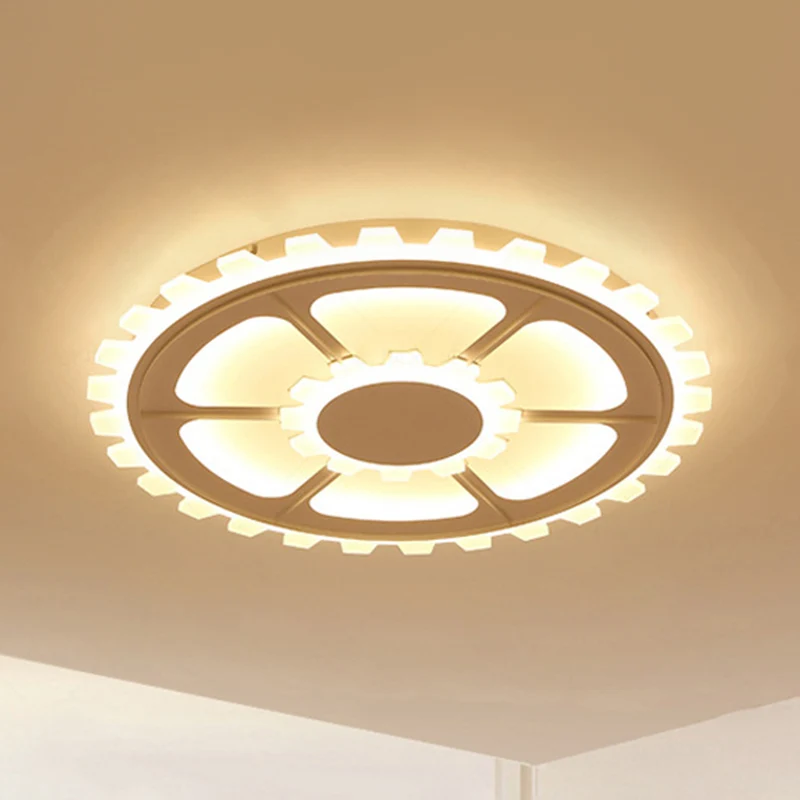 Plafonnier contemporain à fleurs en acrylique blanc, plafonnier LED pour chambre d'enfant Clearhalo