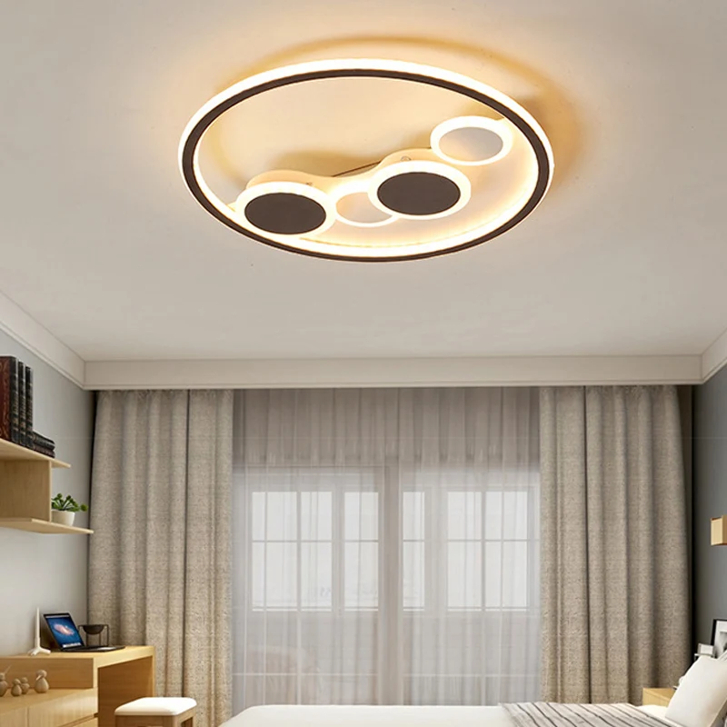 Plafonnier contemporain en forme de bulle en acrylique noir LED pour magasin de tissus Clearhalo