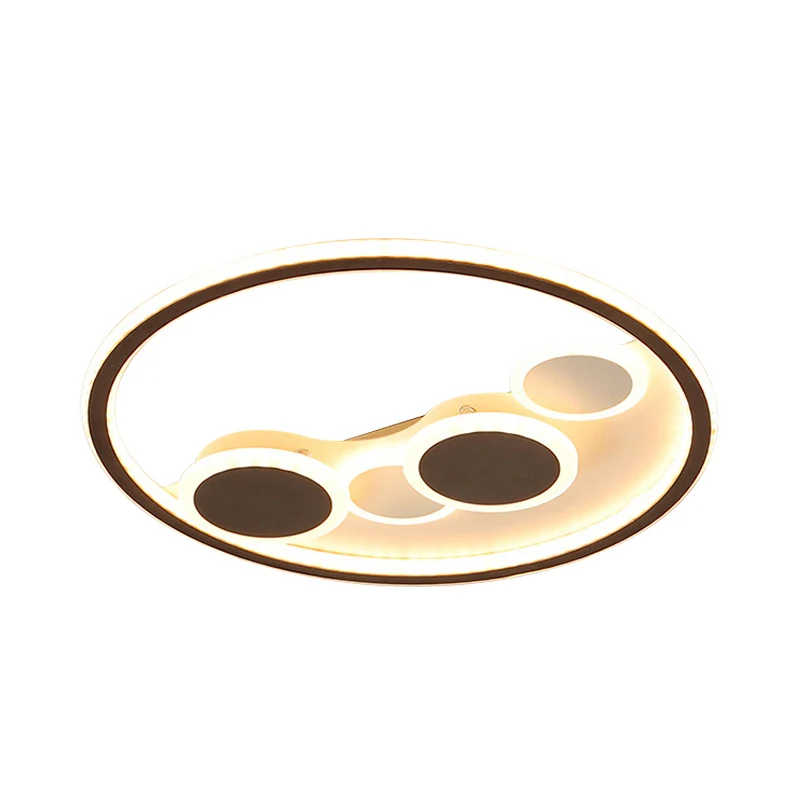 Plafonnier contemporain en forme de bulle en acrylique noir LED pour magasin de tissus Clearhalo