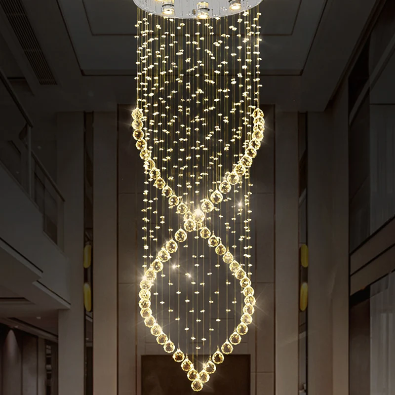 Plafonnier en cristal en spirale allumant le plafonnier affleurant en nickel de style moderne à 6 lumières pour le couloir...