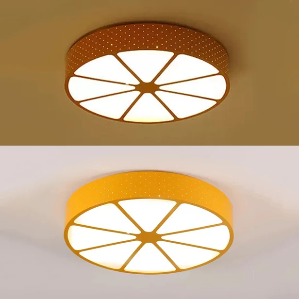Plafonnier de dessin animé moderne en forme de citron, plafonnier en acrylique pour adolescent Clearhalo