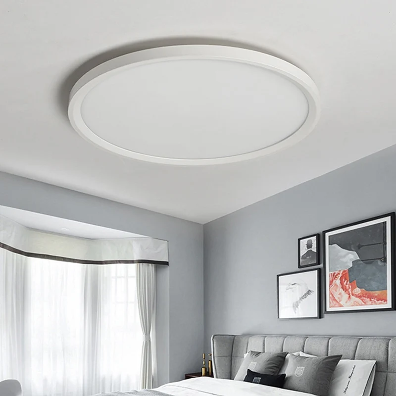 Plafonnier à disque blanc minimaliste 16"/19,5"/23,5" de diamètre Plafonnier LED en acrylique super fin en lumière chaude/...