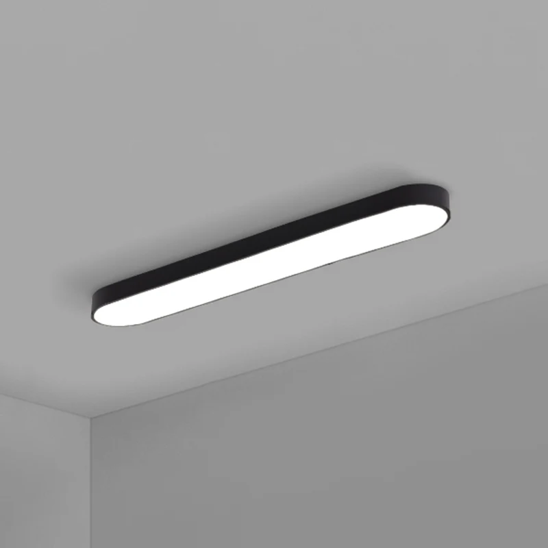 Plafonnier elliptique pour salle de réunion, plafonnier LED minimaliste en aluminium Clearhalo