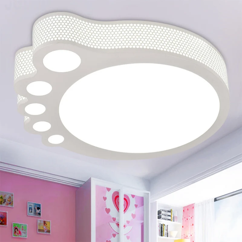 Plafonnier encastré en acrylique pour chambre d'enfant, plafonnier de dessin animé en blanc Clearhalo