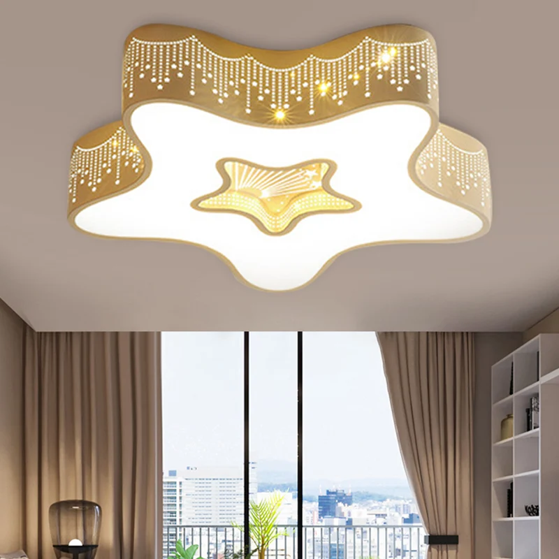 Plafonnier encastré Art déco en acrylique blanc pour chambre d'enfant Clearhalo