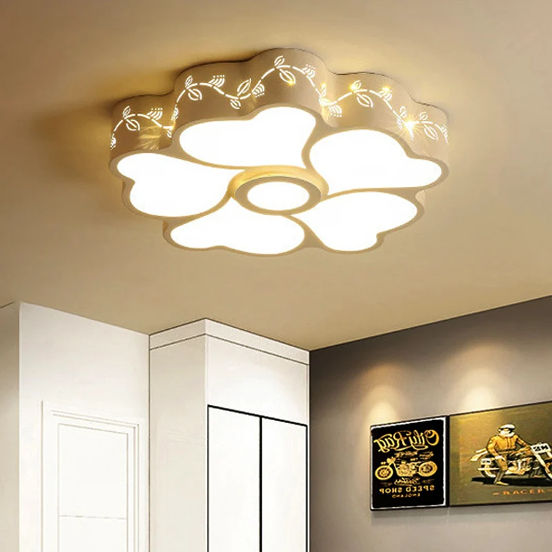 Plafonnier encastré Art déco en acrylique blanc pour chambre d'enfant Clearhalo