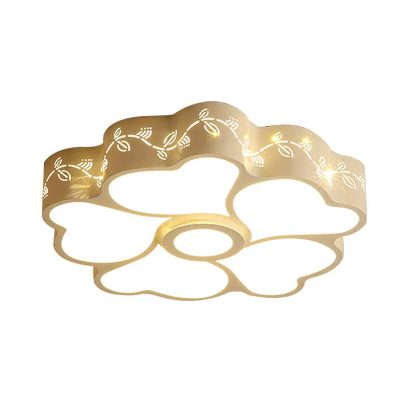 Plafonnier encastré Art déco en acrylique blanc pour chambre d'enfant Clearhalo