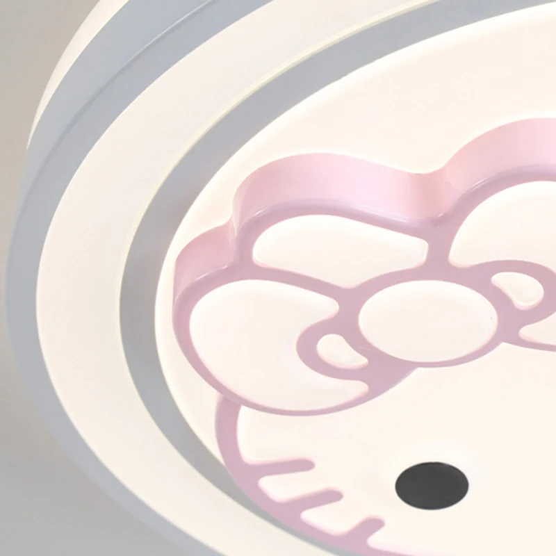 Plafonnier encastré circulaire pour chambre de fille avec motif mignon, plafonnier LED en acrylique de dessin animé en ros...
