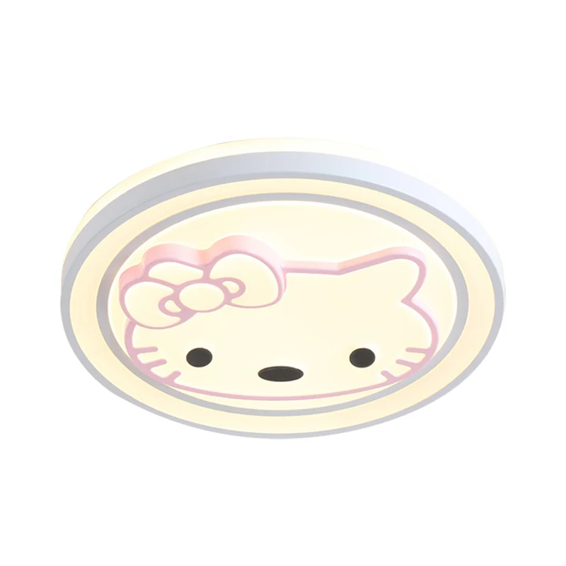 Plafonnier encastré circulaire pour chambre de fille avec motif mignon, plafonnier LED en acrylique de dessin animé en ros...