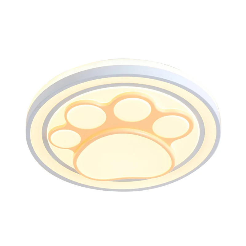 Plafonnier encastré circulaire pour chambre de fille avec motif mignon, plafonnier LED en acrylique de dessin animé en ros...