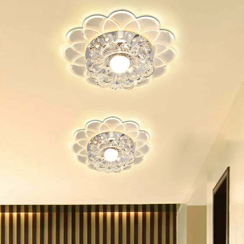 Plafonnier encastré à fleurs, luminaire contemporain à montage encastré à LED transparent Clearhalo