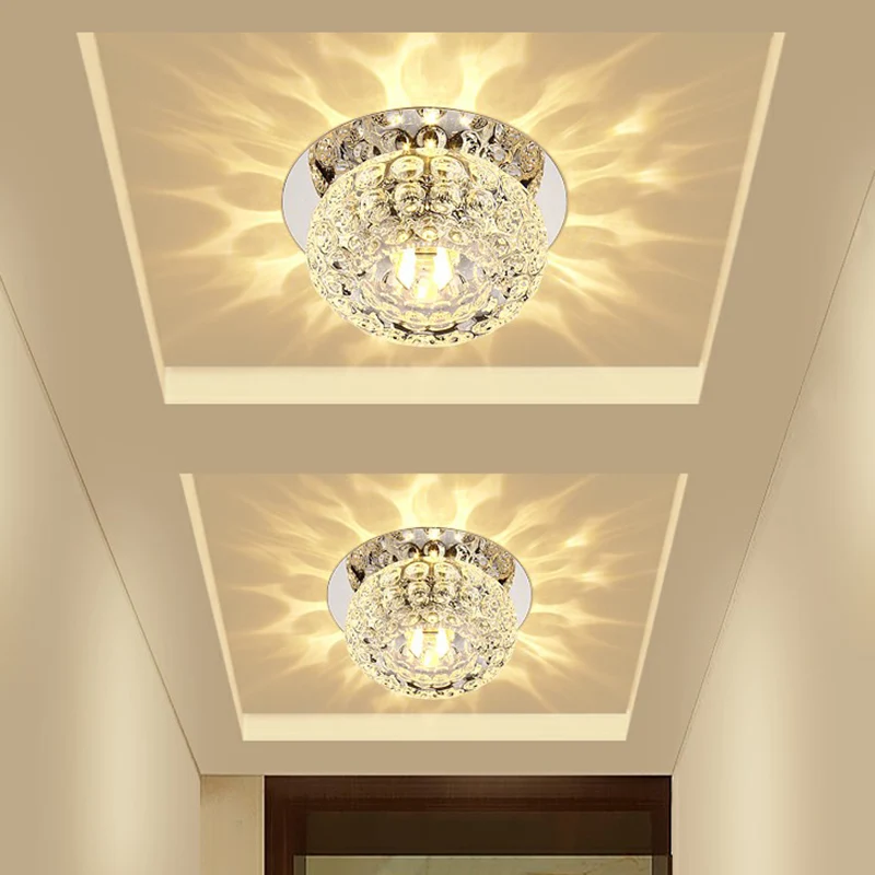 Plafonnier encastré en forme de beignet transparent, luminaire contemporain à montage encastré en cristal à LED Clearhalo