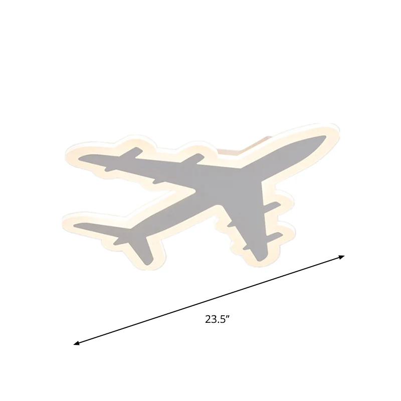 Plafonnier encastré en forme d'avion pour enfants, éclairage LED en acrylique pour chambre d'enfant, lumière blanche chaud...
