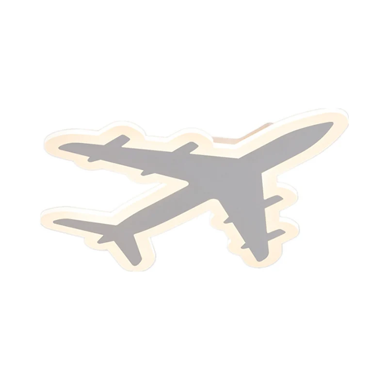 Plafonnier encastré en forme d'avion pour enfants, éclairage LED en acrylique pour chambre d'enfant, lumière blanche chaud...