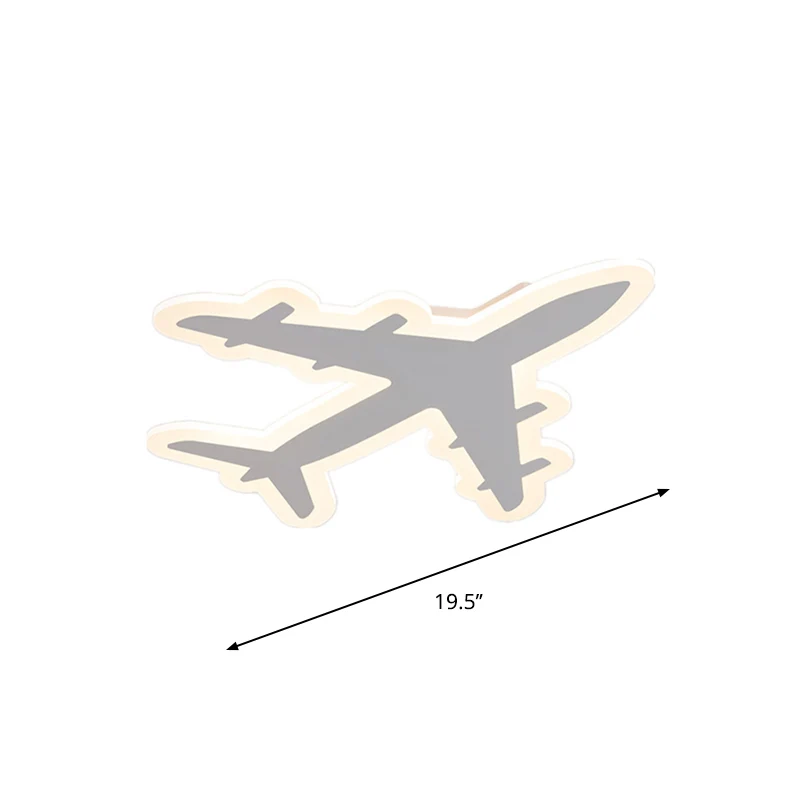 Plafonnier encastré en forme d'avion pour enfants, éclairage LED en acrylique pour chambre d'enfant, lumière blanche chaud...