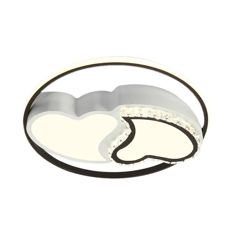 Plafonnier encastré en forme d'étoile en acrylique, moderne, LED, blanc, pour chambre à coucher Clearhalo