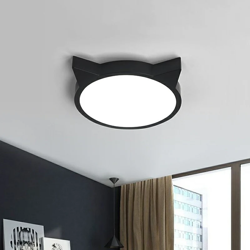 Plafonnier encastré minimaliste Kitty en acrylique pour chambre d'enfants, plafonnier LED Clearhalo