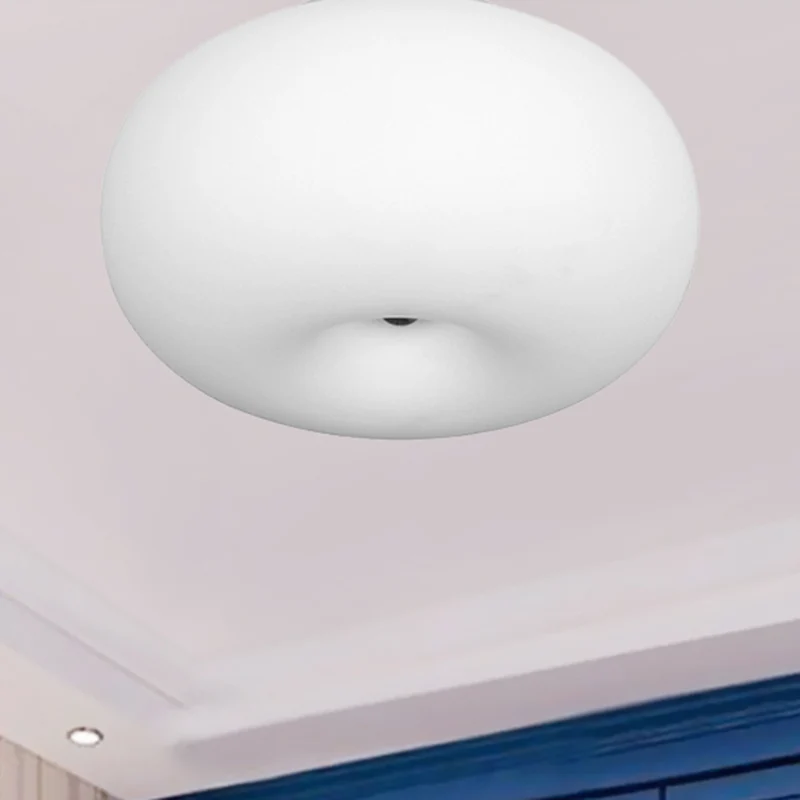 Plafonnier encastré de plafond oblong de 11 "/15"/18 "de large, moderniste, 1 tête, blanc, avec abat-jour en verre, pour b...