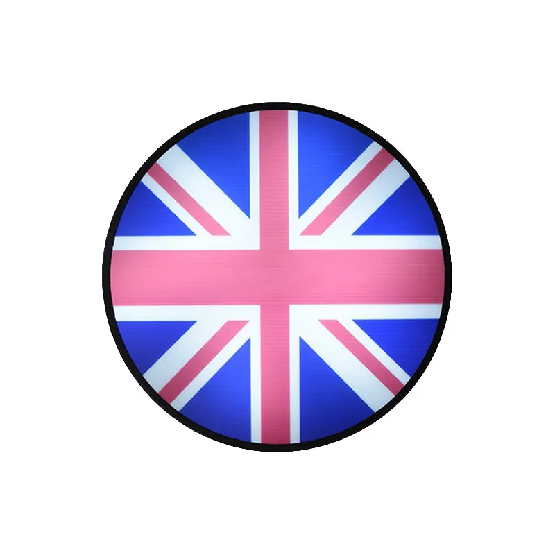 Plafonnier encastré à tambour avec motif de drapeau, plafonnier LED industriel en métal Clearhalo