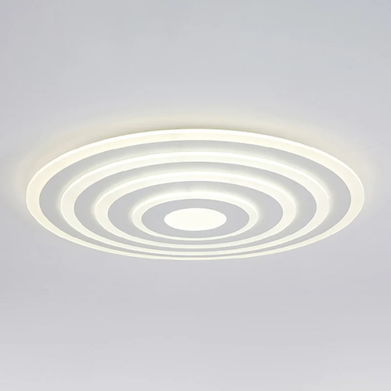 Plafonnier encastré ultra-fin en acrylique, luminaire contemporain à LED blanc Clearhalo