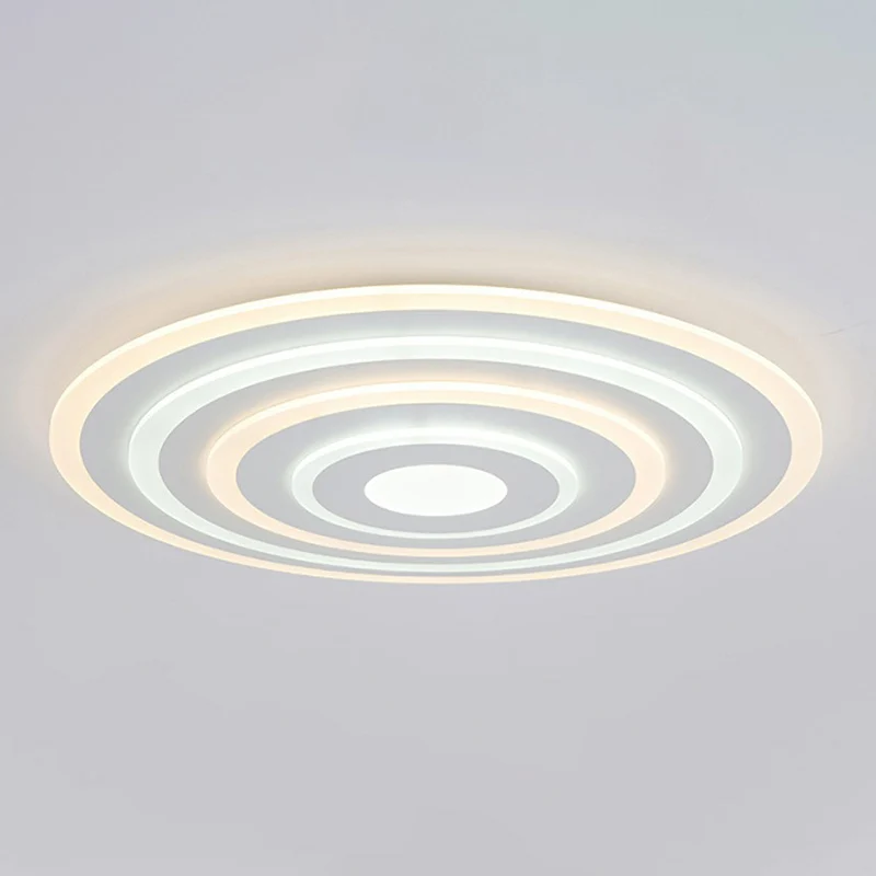 Plafonnier encastré ultra-fin en acrylique, luminaire contemporain à LED blanc Clearhalo