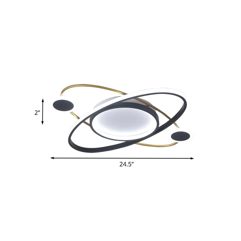 Plafonnier encastré univers blanc, luminaire nordique LED en acrylique pour salon, lumière chaude/blanche Clearhalo