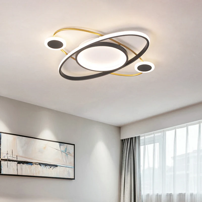 Plafonnier encastré univers blanc, luminaire nordique LED en acrylique pour salon, lumière chaude/blanche Clearhalo