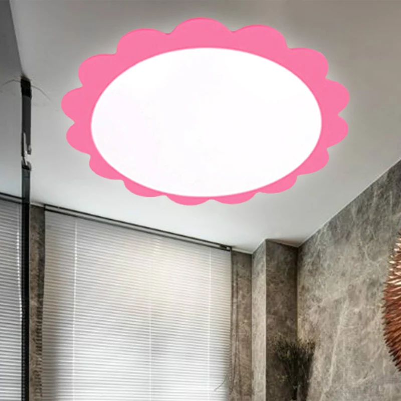 Plafonnier à fleurs en acrylique pour salle d'étude, plafonnier de Style moderne pour le soin des yeux Clearhalo