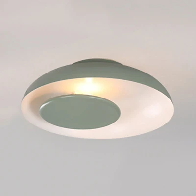 Plafonnier en forme de grange à 1 lumière Macaron pour enfants, plafonnier métallique pour chambre d'enfant Clearhalo