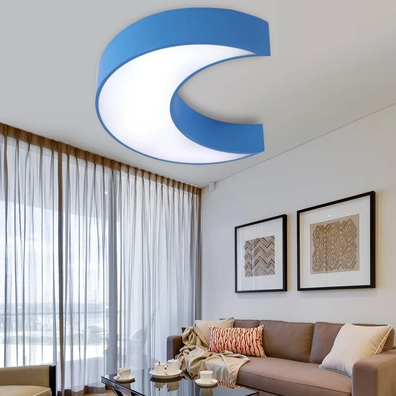 Plafonnier en forme de lune en acrylique, luminaire décoratif de plafond, idéal pour une salle de soins infirmiers, une ch...