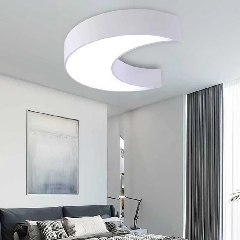 Plafonnier en forme de lune en acrylique, luminaire décoratif de plafond, idéal pour une salle de soins infirmiers, une ch...