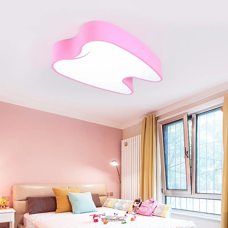 Plafonnier en forme de petite dent pour chambre d'enfant, luminaire de plafond en acrylique de Style moderne Clearhalo