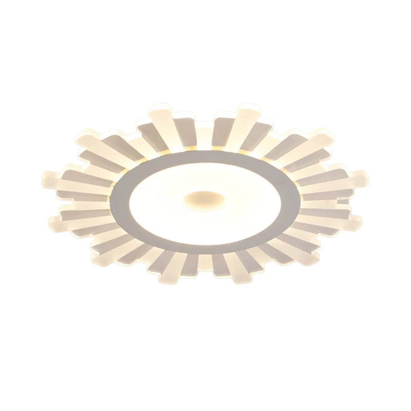 Plafonnier en forme de soleil pour magasin et bureau, plafonnier en acrylique moderne et blanc Clearhalo