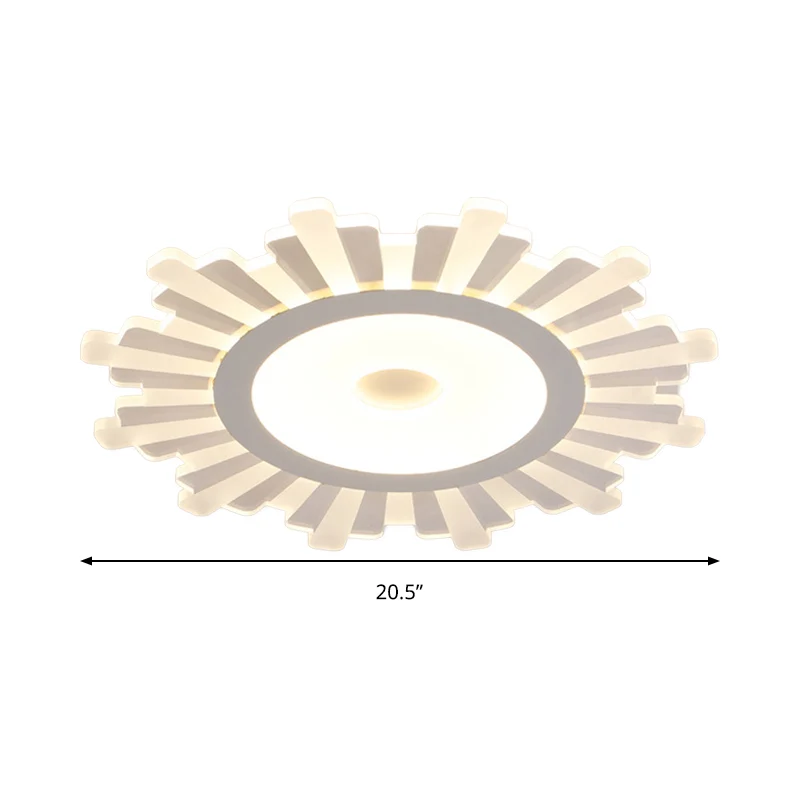 Plafonnier en forme de soleil pour magasin et bureau, plafonnier en acrylique moderne et blanc Clearhalo