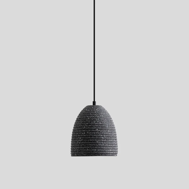 Plafonnier géométrique pour restaurant, luminaire suspendu simple et simple en ciment Clearhalo