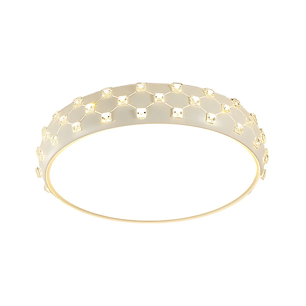 Plafonnier LED en acrylique avec carré en cristal blanc, Style Simple, luminaire décoratif de plafond, idéal pour une cham...