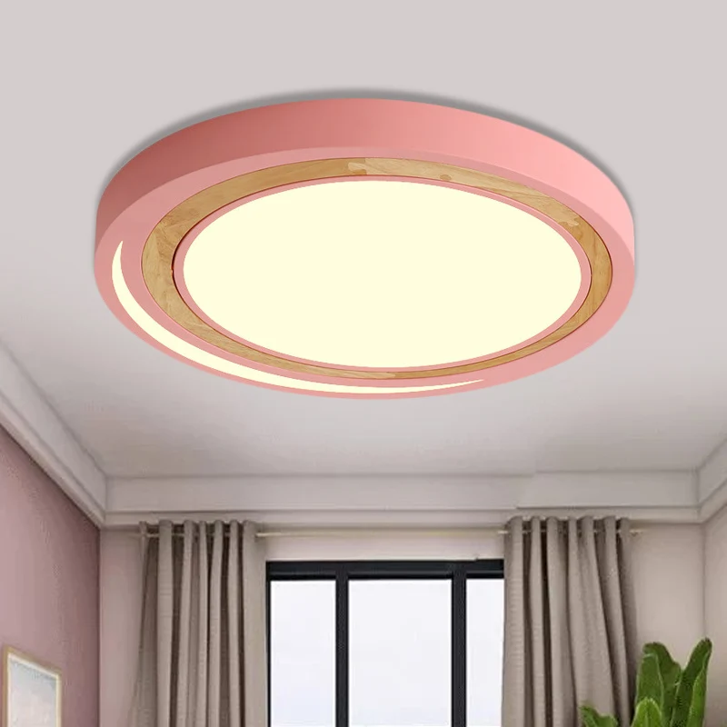 Plafonnier LED en acrylique à éclipse solaire, style nordique, couleur bonbon, luminaire décoratif de plafond, idéal pour...