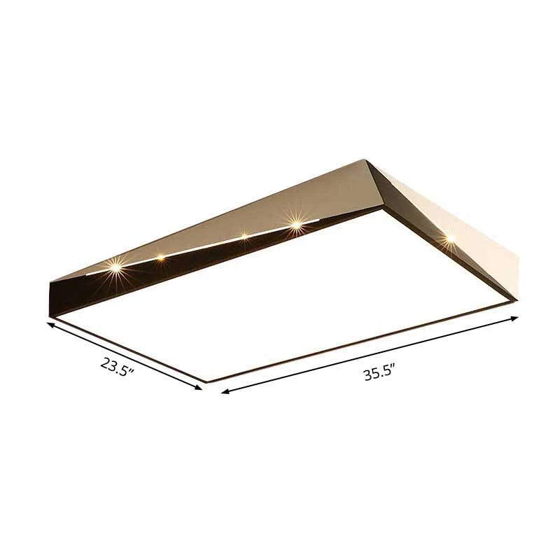 Plafonnier LED en acrylique de conception divisée, plafonnier noir et blanc pour salon, lumière blanche chaude/blanche, 16...